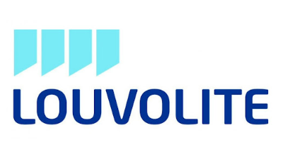 Louvolite logo featuring three light blue vertical shapes above the word "LOUVOLITE" in bold, dark blue uppercase letters on a white background—a mark of quality for Made to Measure Blinds.